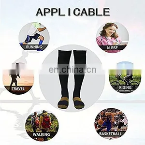 Copper Compression Socks For Men & Women - Best For Running, Athletic, Medical, Pregnancy and Travel -15-20mmHg#YLW-10 thumbnail-2