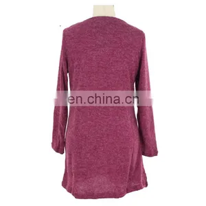 Elegant Mature Plus Size Women Long Sleeve Shift Dress thumbnail-2