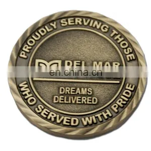 Antique Brass Metal Stamped Coins thumbnail-3