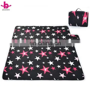 Polar Fleece China Factory Wholesale Folding Picnic Waterproof Insulation Blanket thumbnail-1