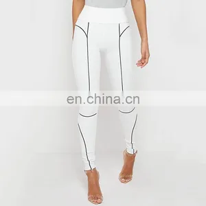 LAITE TR2017 Ins Hot Sales Women New Styles Fashion Stripe Sexy Pants Ladies Reflection Bodycon Trousers Women Clothing thumbnail-5