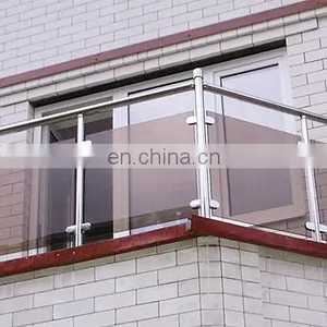 Handrail Post Balustrade Pillar Stair Railing Stainless Steel D Shape Glass Clamp Fittings thumbnail-1