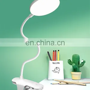2020 Hot Sales Usb Power Supply Clip Desk Lamp Brightness Adjustable Touch Table Lamp thumbnail-5