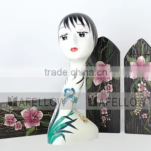 Window Dispaly RetroStyle Mannequin Head Plastic Female Realistic Head Manikin,Wholesale Cheaper Head Mannequin, H1103 thumbnail-2