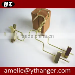 Metal Clips Hanger Gold Pants Hanger Metal for Skirts thumbnail-1