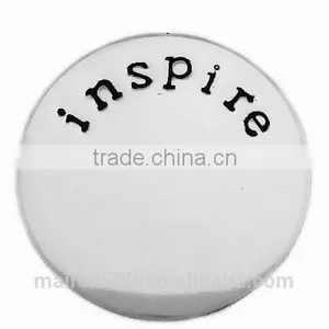 22.5mm Silver Inspire Metal Floating Stamped Plates for Lockets thumbnail-1
