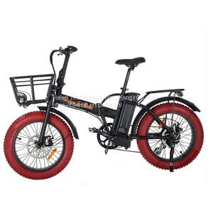 CE Small Foldable 20 Inch Fat Tyre Road Bike Electric 250W thumbnail-1