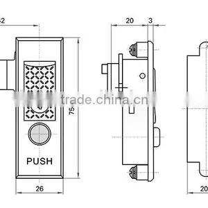 CE Rohs 2015 New Padlockable Swing Handle Button Plane Lock thumbnail-6