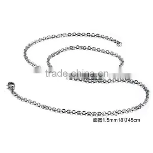 100% 316L Stainless Steel Chain Necklace Silver Gold Plated Snake Chain for Pendants thumbnail-5