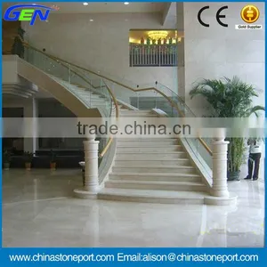 High Quality Polished Beige Marble Lobby Stair Steps thumbnail-1