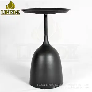 Iron Metal Bedside Table for Black Tea and Coffee Elegant Furniture Legs thumbnail-2