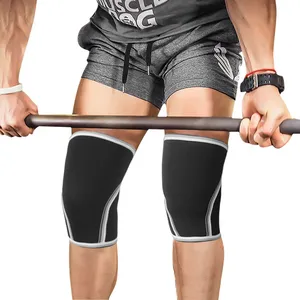 7mm Neoprene Sports Kneepads Compression Weightlifting Pressured Crossfit Training Knee Pads thumbnail-1