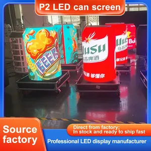 Likang LED Can Screen Exhibition Hall Full Color Screen Flexible Irregular Screen Bar Creative Beer Can Display Screen thumbnail-1