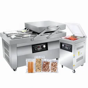 Large-scale Automatic Commercial Double-chamber Vacuum Sealer for Food Rice and Cooked Products Vacuum Packaging MJachine thumbnail-2