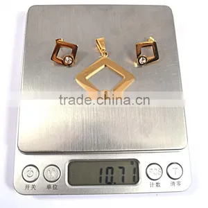 Indian Gold Plated Jewelry Pendant Earrings Set Jewelry In Stainless Steel thumbnail-5