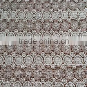 2016 Embroidery Polyester Full Lace/Milk Silk Water Soluble Full Lace Fabric For Garment Accessory thumbnail-5