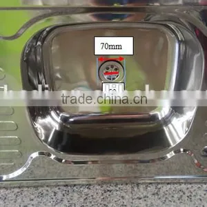 1.2 m Double Drain Board Single Bowl Sinks Stainless Steel Kitchen Sink HD12050S thumbnail-3