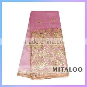 Mitaloo MGP0043 Hot Sale Design Lace African Fabrics Lace Embroidry African George Lace thumbnail-3