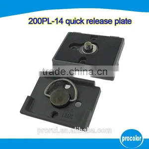 Photography Photo Video Compatible 200PL-14 Camera Quick Release Plate Kit With 1/4"-20 Screw Bushing Adapter Clamp for Manfrott thumbnail-1