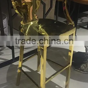 Modern Royal Gold Plated High Bar Chairs thumbnail-1