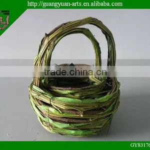 Natural Wicker Baskets With Handle for Home Decoration thumbnail-1