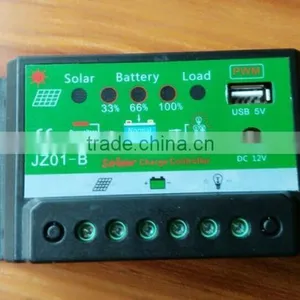 Factory Supplier 12V/24V Solar Charge Controller With USB Output, Pwm Solar Charge Controller Manual, 5A/10A Solar Charger Contr thumbnail-1