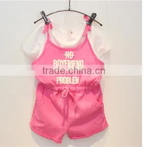 New Design Polka Dot Girl Two Piece Outfits Bow White Child Tee Sets Sleveless Spot Kid Cloth Suits thumbnail-2