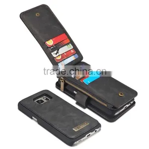 Caseme Card Slot PU Leather Wallet Case for S7 Zipper Photo Frame Flip Case for S7 thumbnail-2