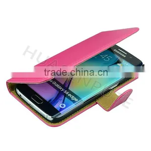 100 Pattern Flip PU Wallet Leather Case Cover For Samsung Galaxy S6 Edge Wallet Leather Case thumbnail-1