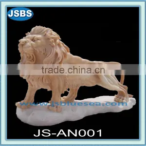 Outdoor Hand Polishing Life-size Marble Lion Statues thumbnail-1