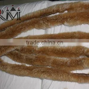 Rabbit Fur Strips/ Rabbit Fur Trimming/ Hat Rabbit Fur Hood thumbnail-1