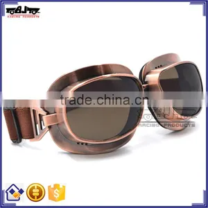 BJ-GT-013 Smoke Copper Frame Color Lens Motocross Goggles Glasses Fog Motorcycle Goggle for Harley thumbnail-2