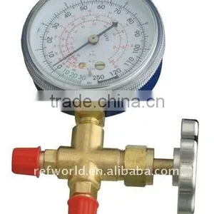 One Way Digital Manifold Gauge With Ball Valve Hand L thumbnail-1