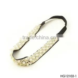 The Art Of Wearing Headbands Imitation Pearl & Crystal Stud Headband thumbnail-1