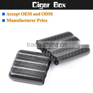 Luxury High-end Carbon Fiber Cigar Humidor , 2/3/4 Pieces fo Cigars Carbon Cigar Humidor thumbnail-1
