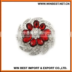 2015 New Design Flower Rhinestone Brooch, Metal Brooch,flower Brooch thumbnail-5