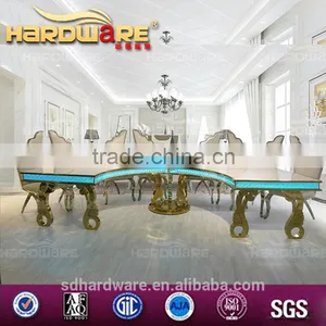 Half Moon Banquet Table Stainless Steel Frame Banquet Table Wholesale thumbnail-4