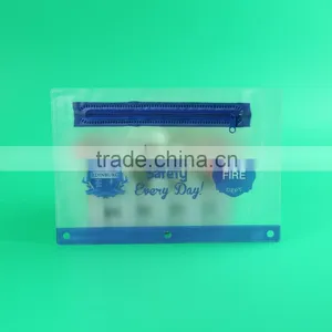 School Stationery Pvc Plastic Zipper Bag, Zipper Document Bag, Pvc Plastic Pencil Bag With Zip Lock thumbnail-1