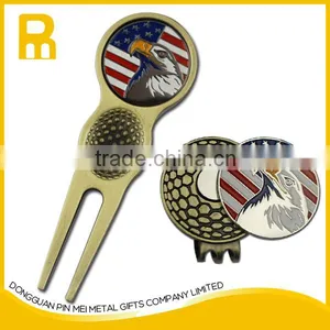 Bulk Wholesale a Set of Divot Tool Ball Marker Hat Clip Golf Accessories thumbnail-2