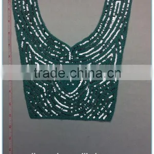 2015 JND Novel Decoractive Green Sequins Patch for Trimming thumbnail-1