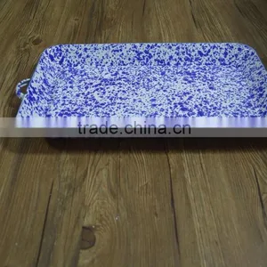 9092 Enamel Big Camping Baking Rectangle Tray thumbnail-3