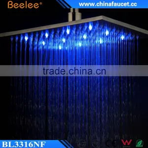 Beelee Luxury Coloful Black Wall Waterfall Led Top Shower thumbnail-3