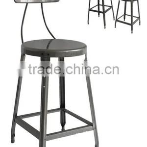 Antique French High Back Marais Style Counter Bar Stool thumbnail-2