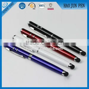 4 in 1 Metal Engraved LED Light and Laser Pen Multifunction Touch Pen thumbnail-1