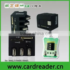 COMBO ( Multi Card Reader+ 3port USB HUB ) With USB Bus-powered, no External Power Supply Required thumbnail-1