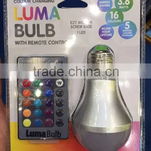 E27 4W Multi Color RGB LED Lights Changeable Color Bulb thumbnail-6