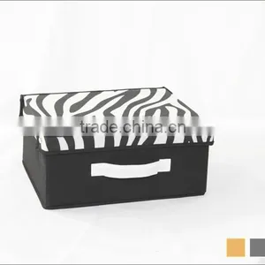 ZEBRA-PATTERNED NON-WOVEN STORAGE BOX thumbnail-2