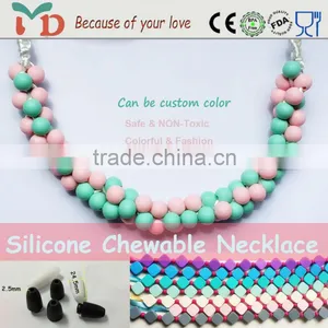 Silicone Bunny Baby/Food Grade BPA Free Silicone Teething Necklace From Mydear Silicone Jewelry Factory thumbnail-4