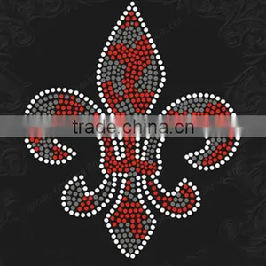 Wholes and Promotional Hot Fix Fleur de Lis Rhinestone Transfer thumbnail-3