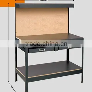 New Two Drawers Workbench Steel Worktable Station thumbnail-1